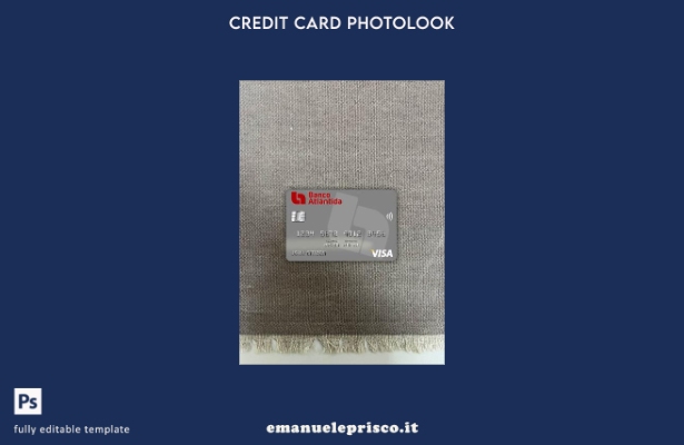 modello frontale photolook della carta di debito visto Honduras Banco Atlantida 